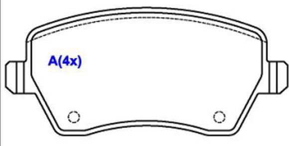 EUROREPAR 1636485680 - Тормозные колодки, дисковые, комплект www.autospares.lv