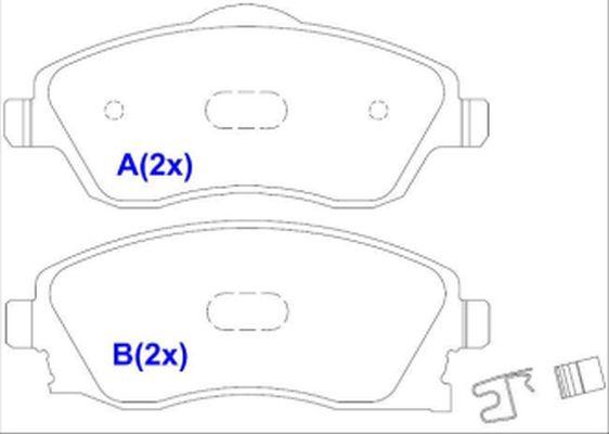 EUROREPAR 1636485080 - Bremžu uzliku kompl., Disku bremzes www.autospares.lv