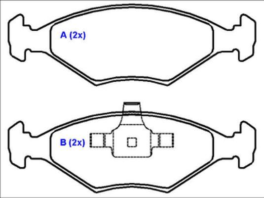 EUROREPAR 1636485380 - Тормозные колодки, дисковые, комплект www.autospares.lv