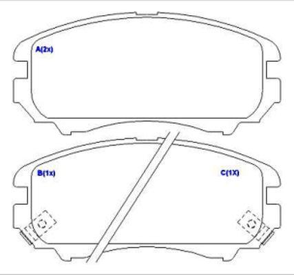 EUROREPAR 1636488480 - Bremžu uzliku kompl., Disku bremzes autospares.lv