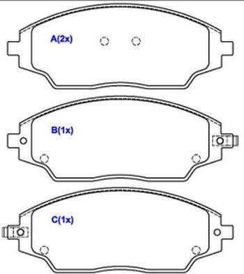 EUROREPAR 1636488780 - Bremžu uzliku kompl., Disku bremzes autospares.lv