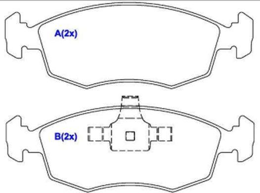 EUROREPAR 1636487080 - Bremžu uzliku kompl., Disku bremzes www.autospares.lv