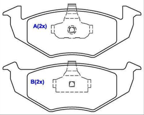 EUROREPAR 1636487780 - Bremžu uzliku kompl., Disku bremzes autospares.lv