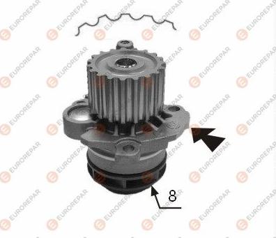 EUROREPAR 1637172880 - Water Pump www.autospares.lv