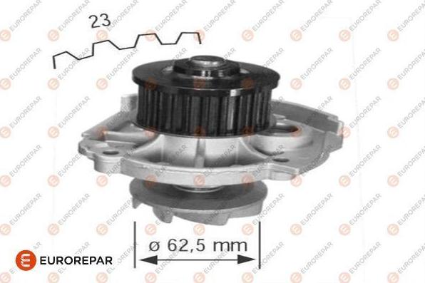 EUROREPAR 1623099580 - Ūdenssūknis autospares.lv