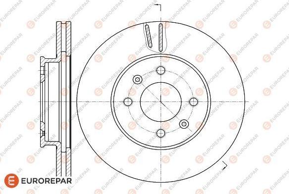 EUROREPAR 1622812080 - Bremžu diski www.autospares.lv