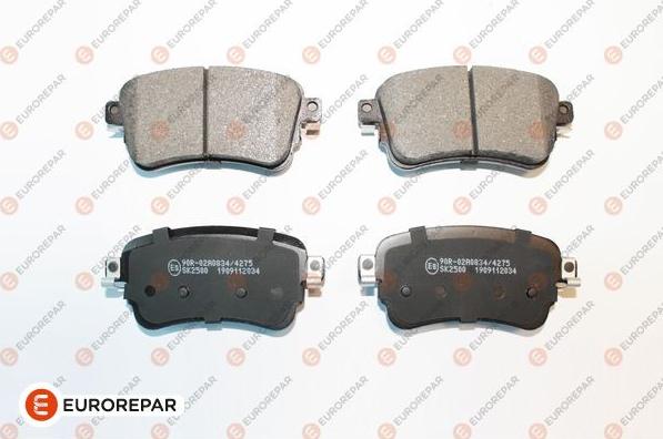 EUROREPAR 1675991880 - Bremžu uzliku kompl., Disku bremzes www.autospares.lv