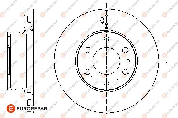 EUROREPAR 1676013080 - Bremžu diski autospares.lv