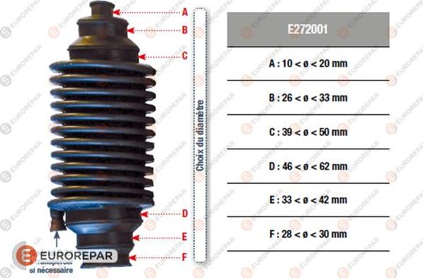 EUROREPAR E272001 - Putekļusargs, Stūres iekārta www.autospares.lv