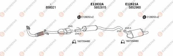 EUROREPAR EXH103152 - Izplūdes gāzu sistēma www.autospares.lv