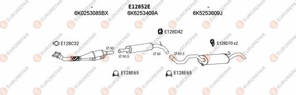 EUROREPAR EXH102871 - Izplūdes gāzu sistēma www.autospares.lv