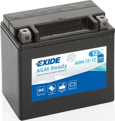 Exide AGM12-12 - Startera akumulatoru baterija www.autospares.lv