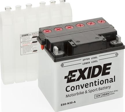 Exide E60-N30-A - Startera akumulatoru baterija www.autospares.lv