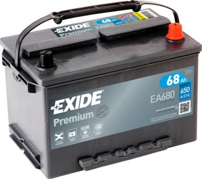 Exide _EA680 - Starter Battery www.autospares.lv