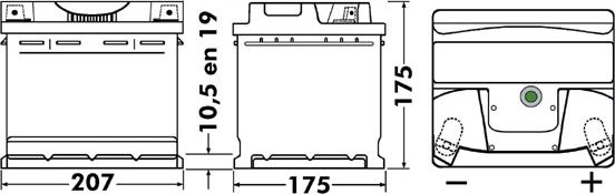 Exide EB443 - Startera akumulatoru baterija autospares.lv