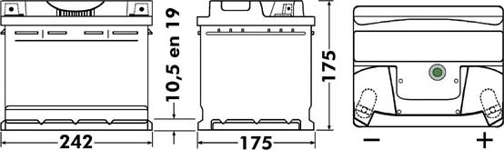 Exide EB543 - Starter Battery www.autospares.lv