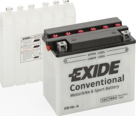 Exide EB18L-A - Startera akumulatoru baterija www.autospares.lv