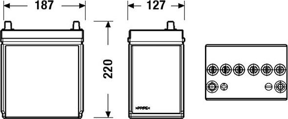 Exide EB357 - Startera akumulatoru baterija www.autospares.lv