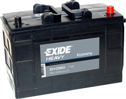 Exide EH0960 - Стартерная аккумуляторная батарея, АКБ www.autospares.lv