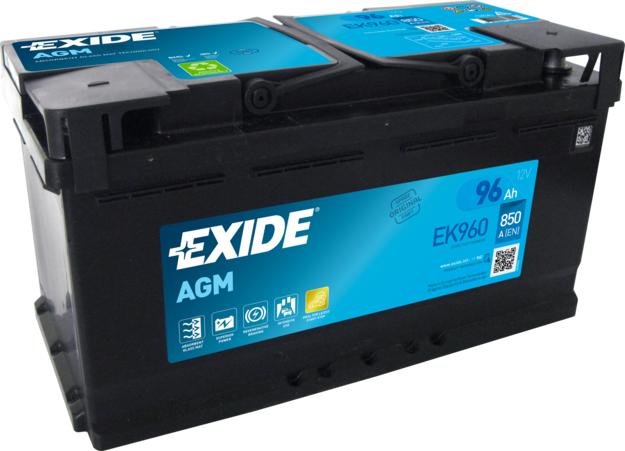 Exide EK960 - Startera akumulatoru baterija www.autospares.lv