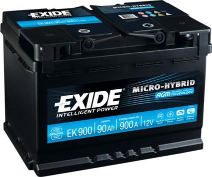 Exide EK900 - Startera akumulatoru baterija www.autospares.lv