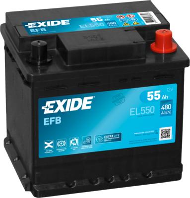 Exide EL550 - Startera akumulatoru baterija www.autospares.lv