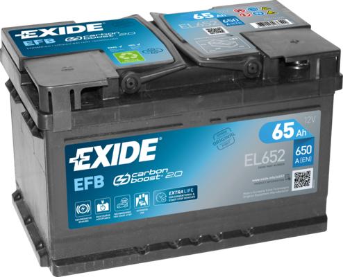 Exide EL652 - Startera akumulatoru baterija autospares.lv