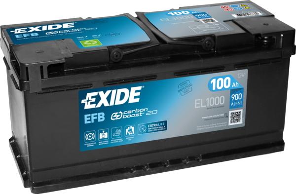 Exide EL1000 - Startera akumulatoru baterija autospares.lv