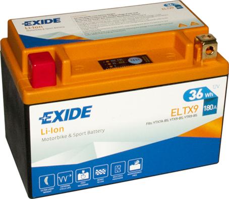 Exide ELTX9 - Startera akumulatoru baterija www.autospares.lv