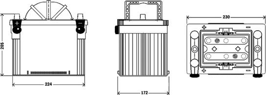 Exide EX900 - Startera akumulatoru baterija www.autospares.lv