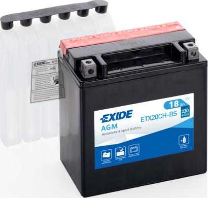 Exide ETX20CH-BS - Startera akumulatoru baterija www.autospares.lv