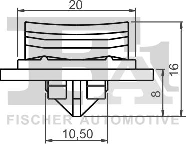 FA1 13-40017.10 - Fiksējošā skava, Stikla montāža www.autospares.lv