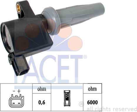 FACET 9.6540 - Aizdedzes spole www.autospares.lv