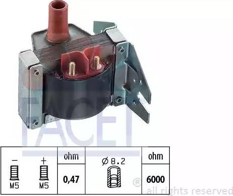 FACET 9.6072 - Aizdedzes spole autospares.lv