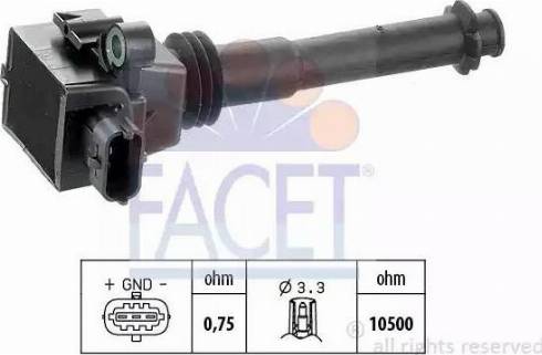 FACET 9.6282 - Aizdedzes spole www.autospares.lv