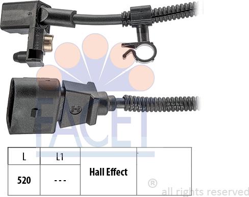 FACET 9.0445 - Sensor, crankshaft pulse www.autospares.lv