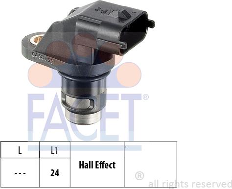 FACET 9.0438 - Sensor, camshaft position www.autospares.lv