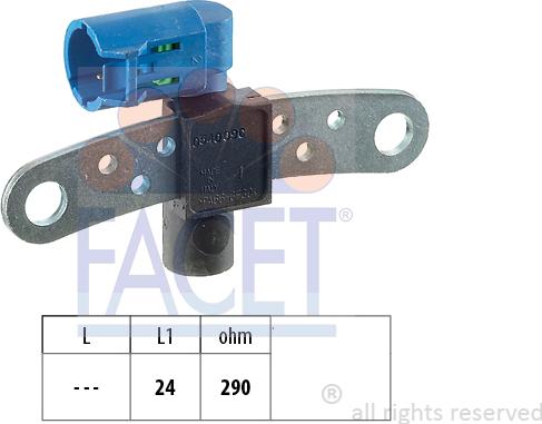 FACET 9.0540 - Impulsu devējs, Kloķvārpsta www.autospares.lv