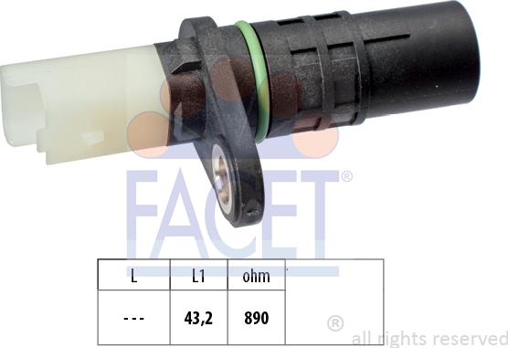 FACET 9.0555 - Impulsu devējs, Kloķvārpsta www.autospares.lv