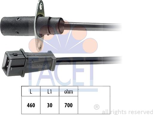 FACET 9.0001 - Impulsu devējs, Kloķvārpsta www.autospares.lv