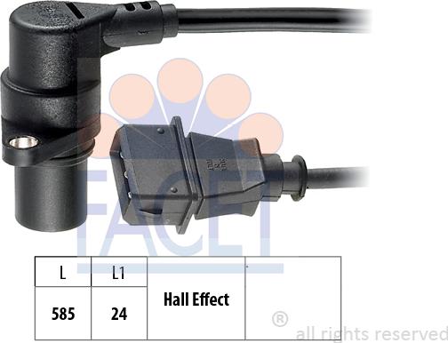 FACET 9.0082 - Impulsu devējs, Kloķvārpsta www.autospares.lv