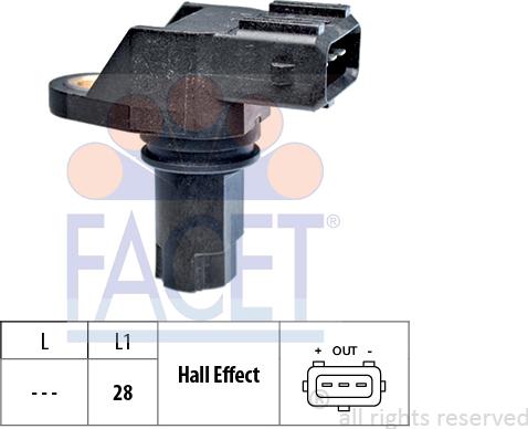 FACET 9.0349 - Impulsu devējs, Kloķvārpsta www.autospares.lv