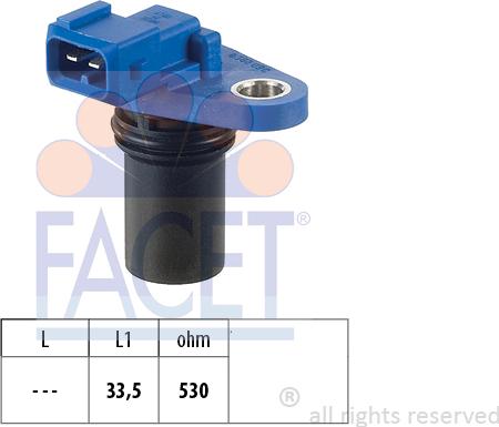 FACET 9.0302 - Датчик, положение распределительного вала www.autospares.lv