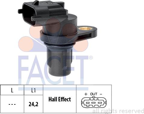 FACET 9.0387 - Sensor, camshaft position www.autospares.lv