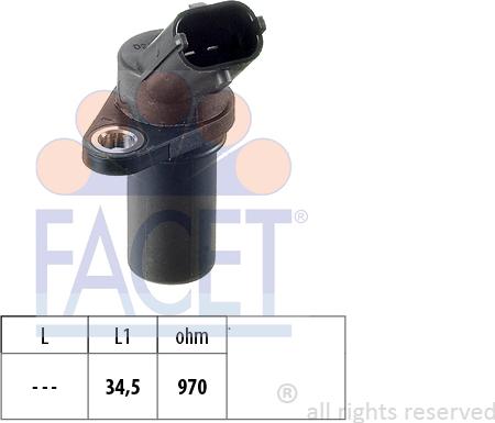 FACET 9.0235 - Sensor, crankshaft pulse www.autospares.lv