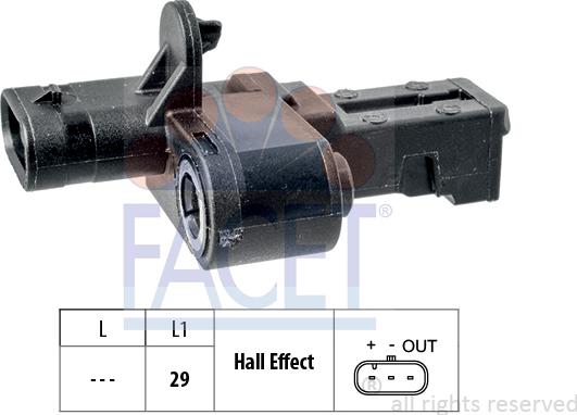 FACET 9.0792 - Impulsu devējs, Kloķvārpsta www.autospares.lv