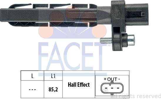 FACET 9.0758 - Impulsu devējs, Kloķvārpsta www.autospares.lv