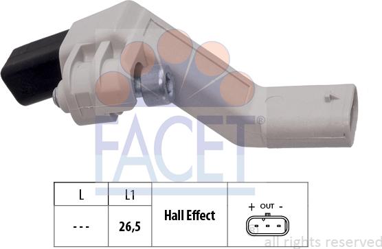 FACET 9.0772 - Sensor, crankshaft pulse www.autospares.lv