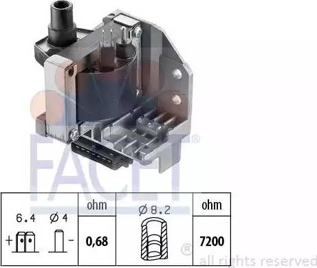 FACET 9.8107 - Aizdedzes spole www.autospares.lv