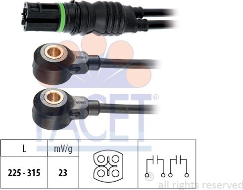 FACET 9.3132 - Detonācijas devējs www.autospares.lv